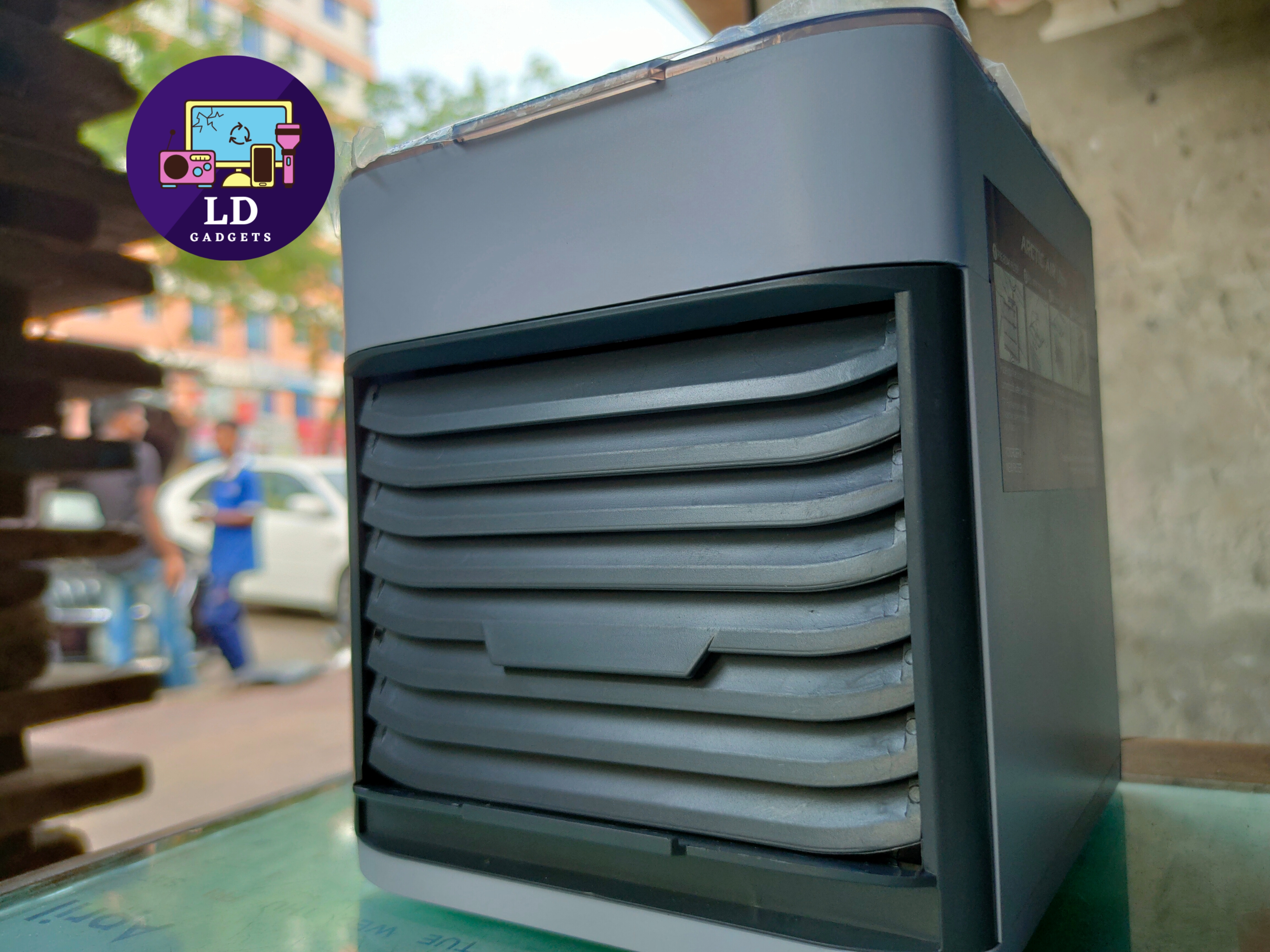 Portable USB Mini Air Cooler Fan Evaporative Cooler 3-Speed with LED Light